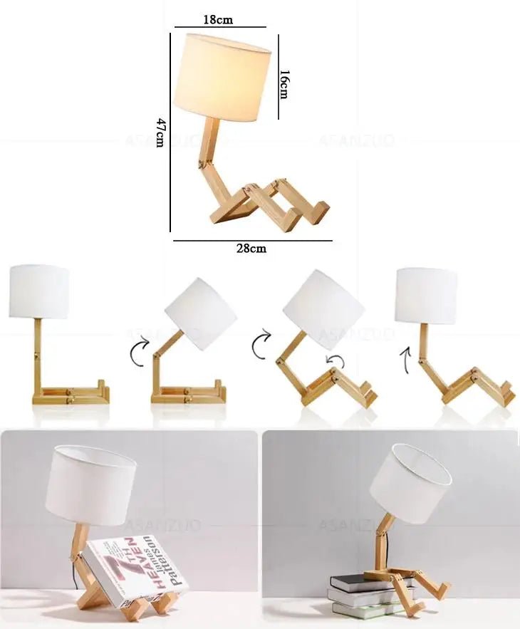 LuminBot Wooden Lamp